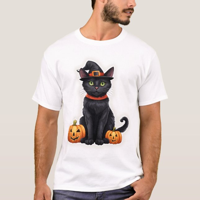 Camiseta Gato En El Régimen De Brujas (Anverso)