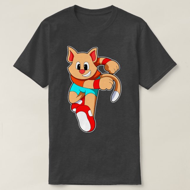 Camiseta Gato en Fitness Jogging (Diseño del anverso)