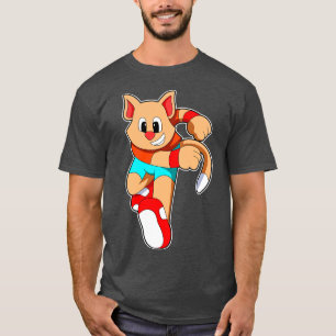 Camiseta Gato en Fitness Jogging