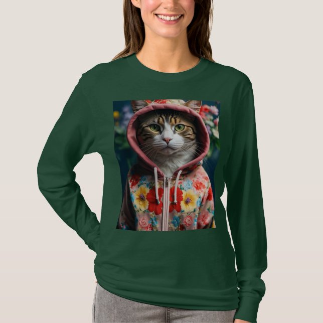 Camiseta Gato en flor: Las crónicas de la hoodie (Anverso)