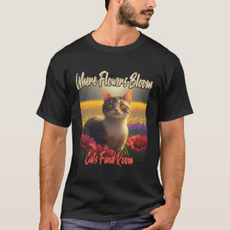 Camiseta Gato En Flores - Jardinería Gato De Gardener