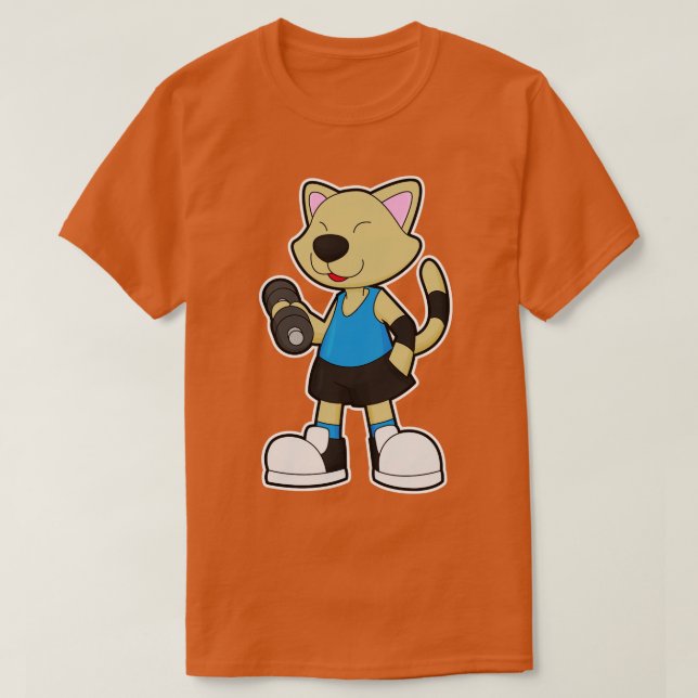 Camiseta Gato en forma con timbre (Diseño del anverso)