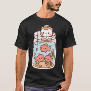Camiseta Gato en frasco de vidrio