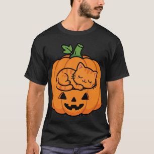 Camiseta Gato en Jack O Lantern Halloween
