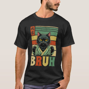 Camiseta Gato en kimono cultura japonesa meme con anime Bru