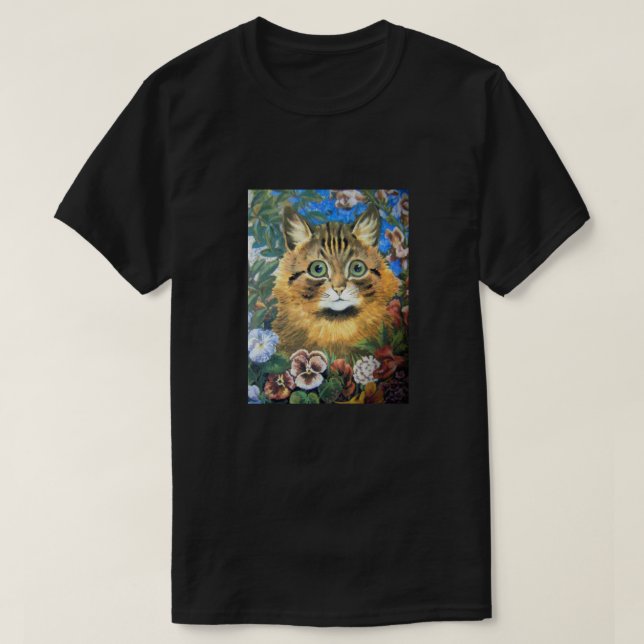 Camiseta Gato en la flor, Louis Wain (Diseño del anverso)