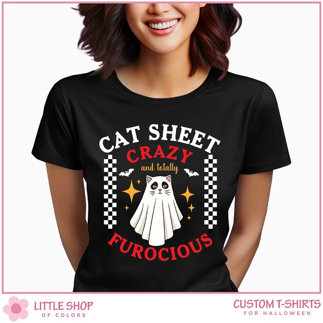 Camiseta Gato en la Halloween Femenina con disfraces fantas (Subido por el creador)