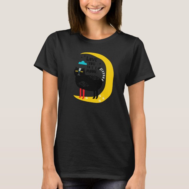 Camiseta Gato en la luna (Anverso)