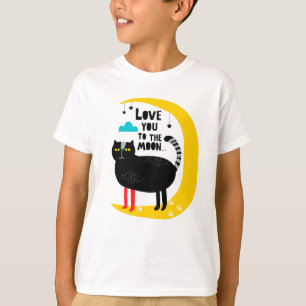 Camiseta Gato en la luna
