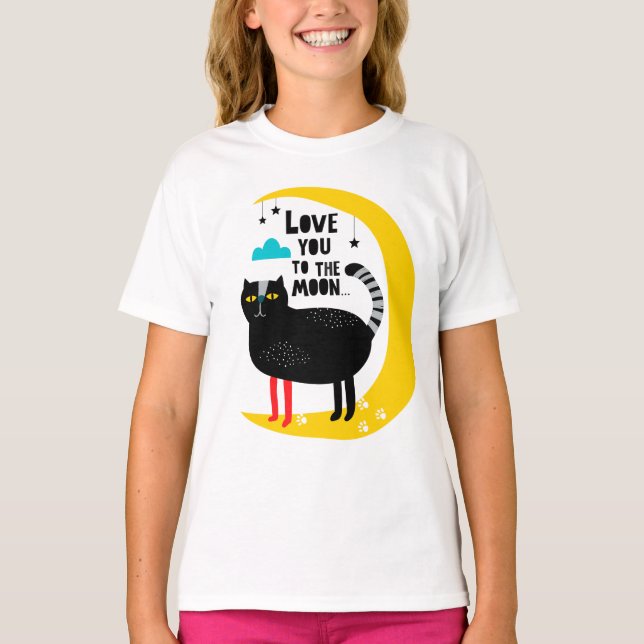 Camiseta Gato en la luna (Anverso)