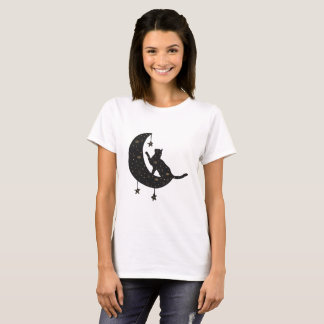 Camiseta Gato en la Luna Celestial