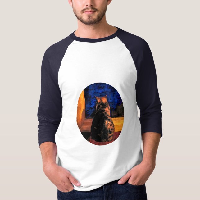 Camiseta Gato en la ventana (Anverso)
