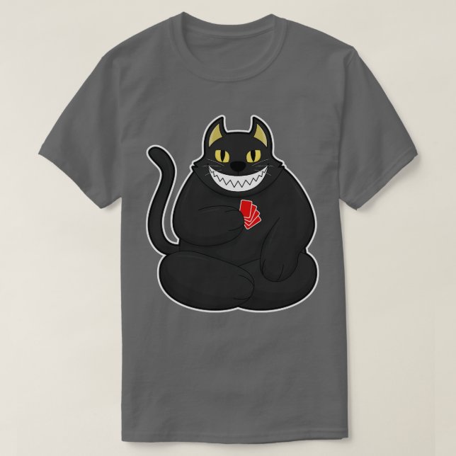Camiseta Gato en las cartas 1 (Diseño del anverso)