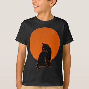 CAMISETA GATO EN LUZ DE LUNA