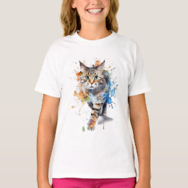 Camiseta  Gato en movimiento: belleza y gracia