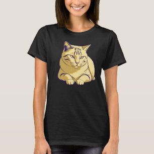 Camiseta Gato en pausa suave – Descanso silencioso minimali