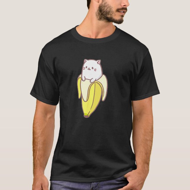 Camiseta Gato en plátano (Anverso)