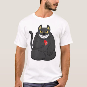 Camiseta Gato en Poker con tarjetas de póker