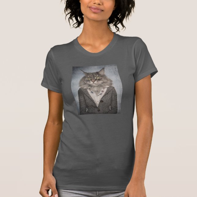 Camiseta Gato en ropa (Anverso)