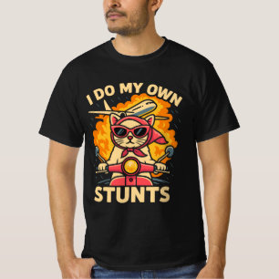 Camiseta Gato En Scooter Hago Mis Propias Tonterías