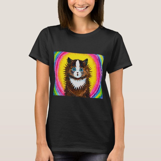 Camiseta Gato en un arcoiris, Louis Wain (Anverso)