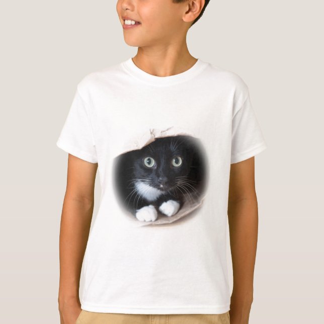 Camiseta Gato en un bolso (Anverso)