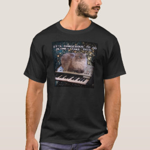 Camiseta Gato En Un Teclado En El Espacio