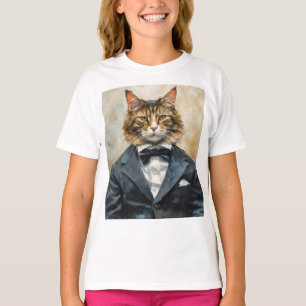 Camiseta Gato en un traje