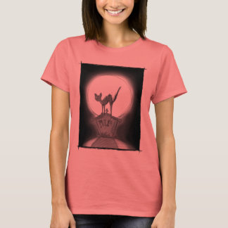 Camiseta Gato en una lápida