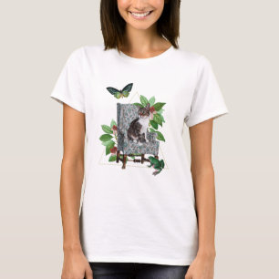 Camiseta Gato en una silla Fragata Collage