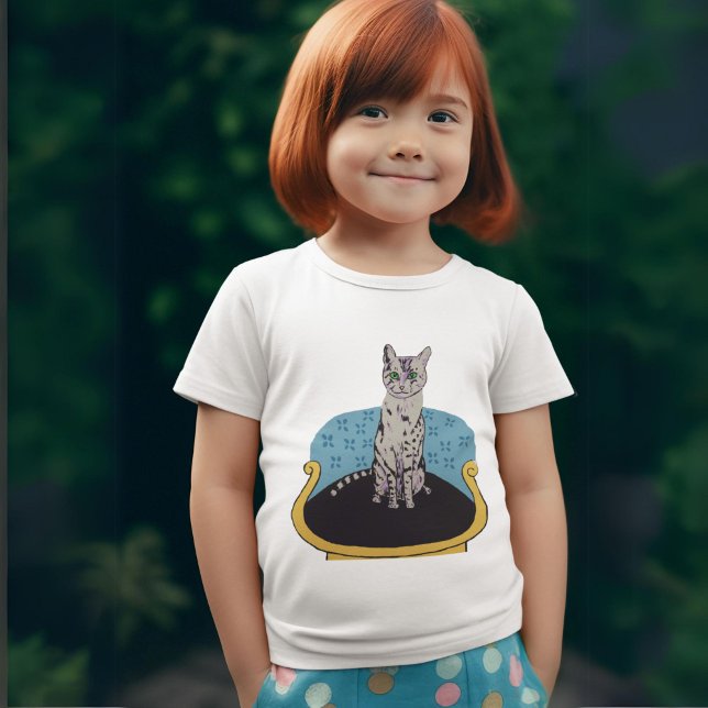 Camiseta Gato en una silla Regalo de los amantes del gato d (Subido por el creador)