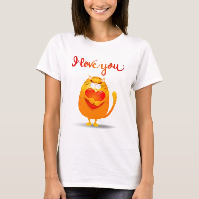 Camiseta Gato enamorado (Anverso)