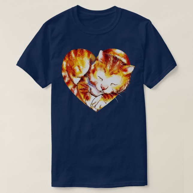 Camiseta gato enamorado del regalo de San Valentín (Diseño del anverso)