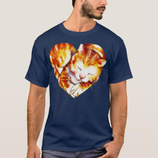 Camiseta gato enamorado del regalo de San Valentín