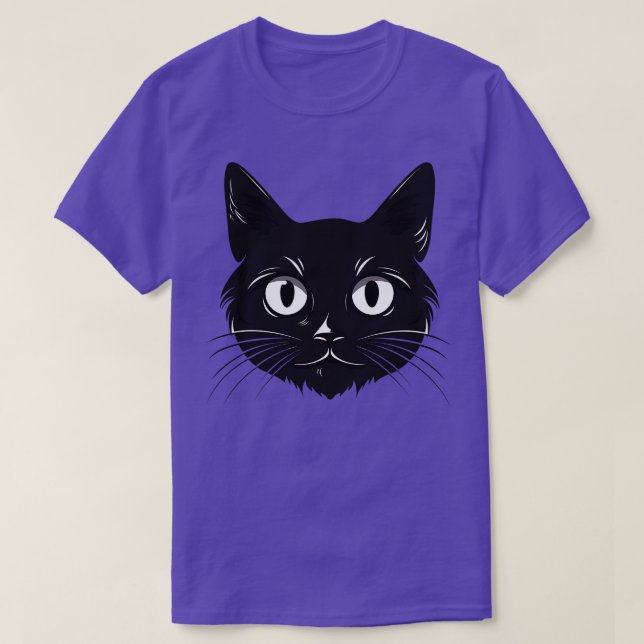 Camiseta Gato Enamorado Negro y Blanco Corto Gatito negro C (Diseño del anverso)