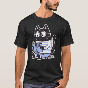 Camiseta Gato encantador con gafas y "manipulación humana"
