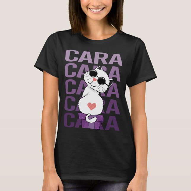 Camiseta Gato encantador - Nombre de carro (Anverso)