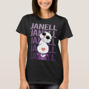 Camiseta Gato encantador - Nombre de Janell