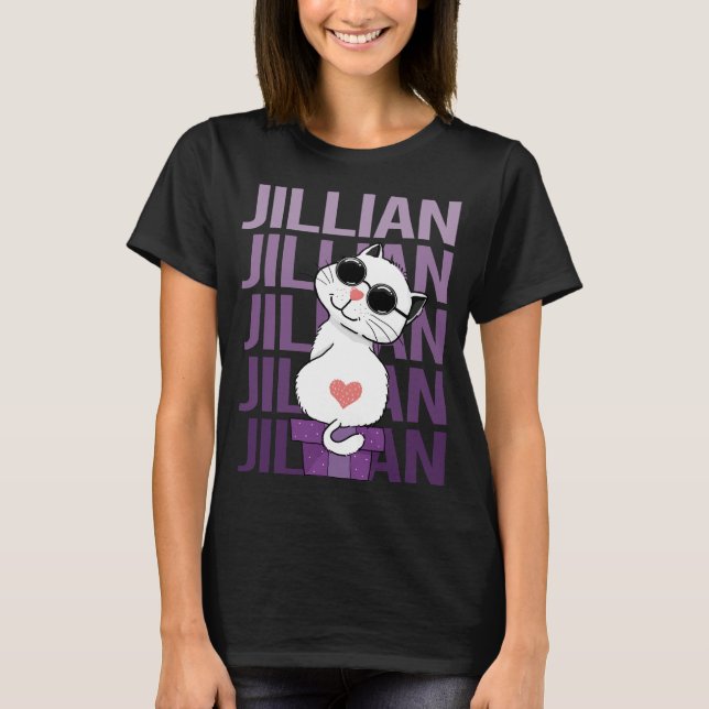 Camiseta Gato encantador - Nombre de Jillian (Anverso)