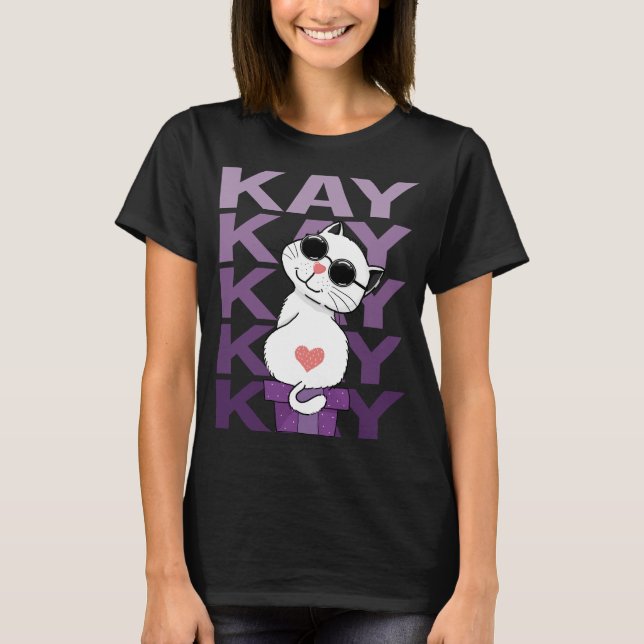 Camiseta Gato encantador - Nombre de Kay (Anverso)