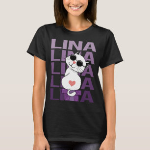 Camiseta Gato encantador - Nombre de la Lina