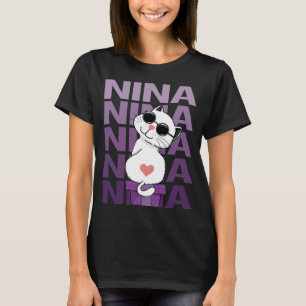 Camiseta Gato encantador - Nombre de la nina