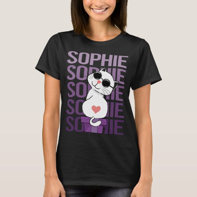 Camiseta Gato encantador - Nombre de Sophie (Anverso)