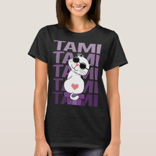 Camiseta Gato encantador - Nombre de Tami