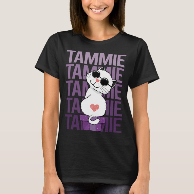 Camiseta Gato encantador - Nombre de tammie (Anverso)
