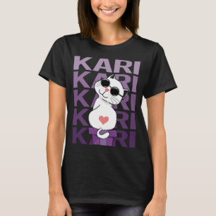 Camiseta Gato encantador - Nombre kari