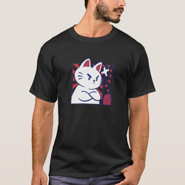 Camiseta Gato Enojado (Anverso)