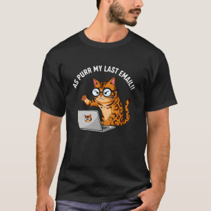 Camiseta Gato Enojado "Como maullar mi último correo electr