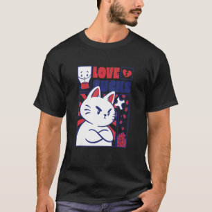 Camiseta Gato Enojado Divertido Anti Día de San Valentín