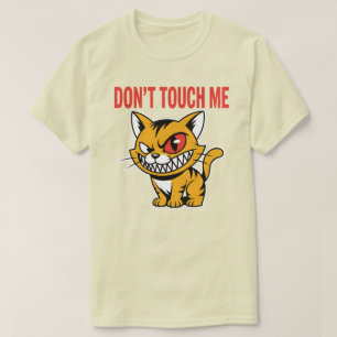 Camiseta Gato Enojado Divertido No Me Toques